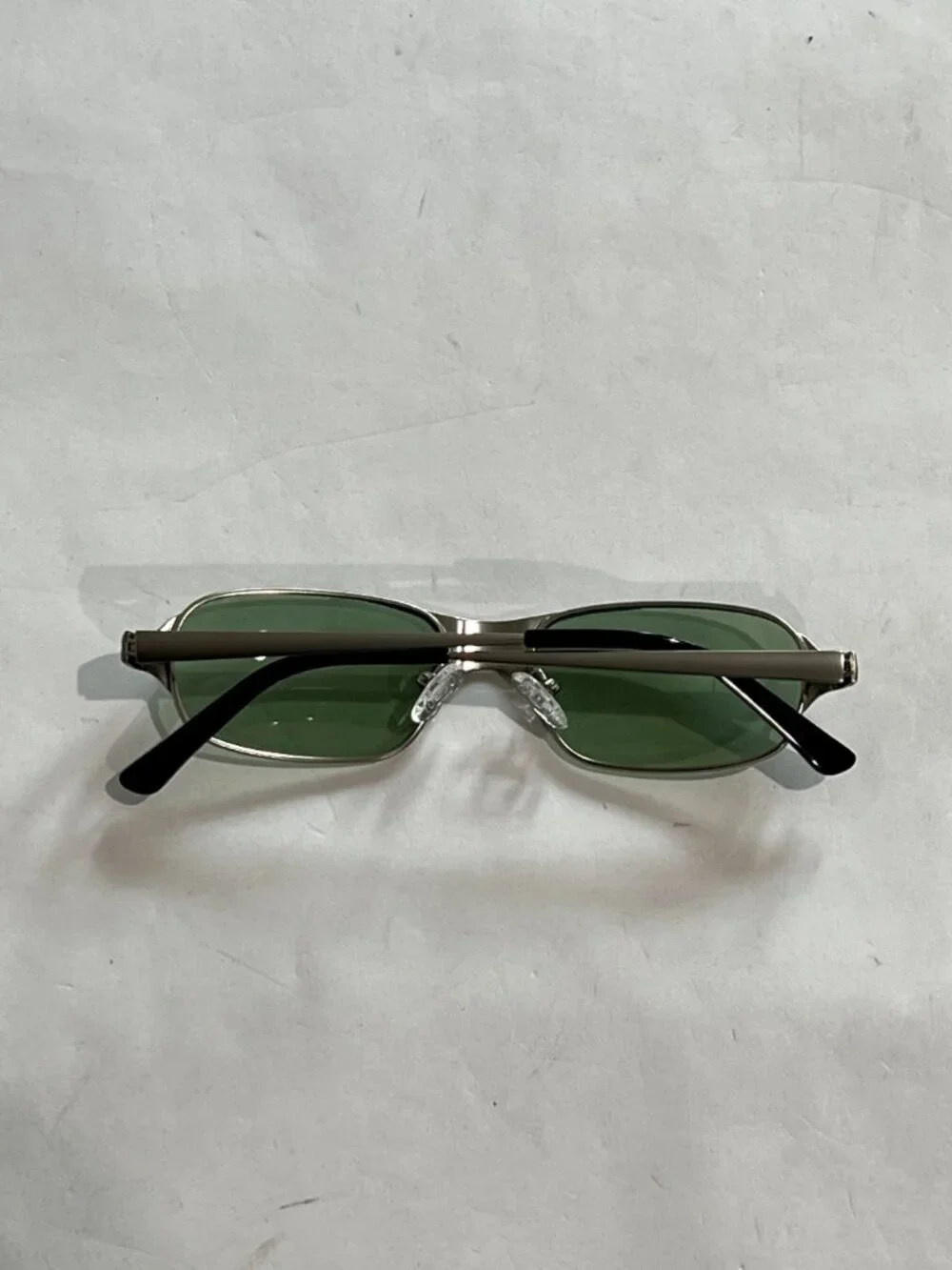 BRU Eyewear The Aitken Sunglasses in Silver Frame Green Lens